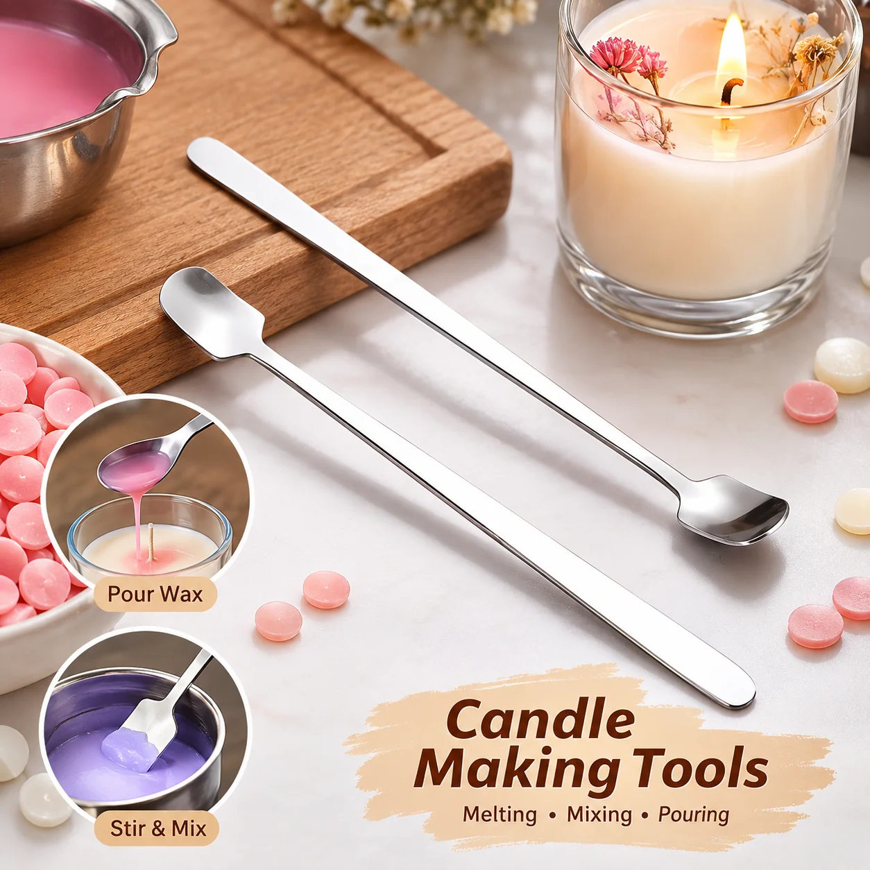 Candle Making Kit Wholesale - 1/2PCS Stainless Steel Candle Making Spoon