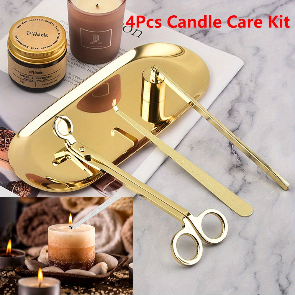 Candle Making Supplies - 4pcs/set Luxury Candle Care Kit Stainless