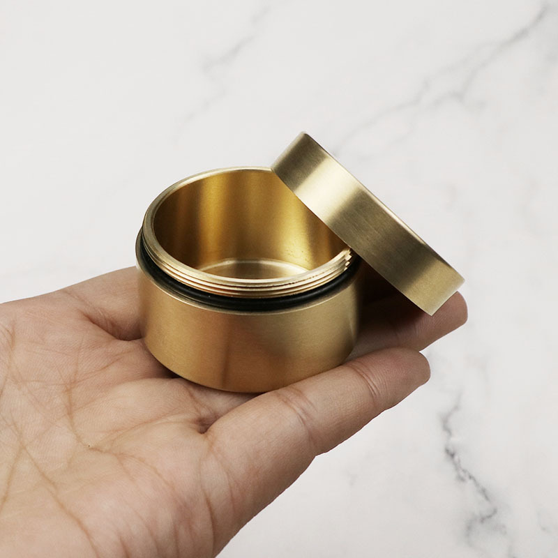 Tin Container Lid - Brass Medicine Box Pill Jewelry Earrings