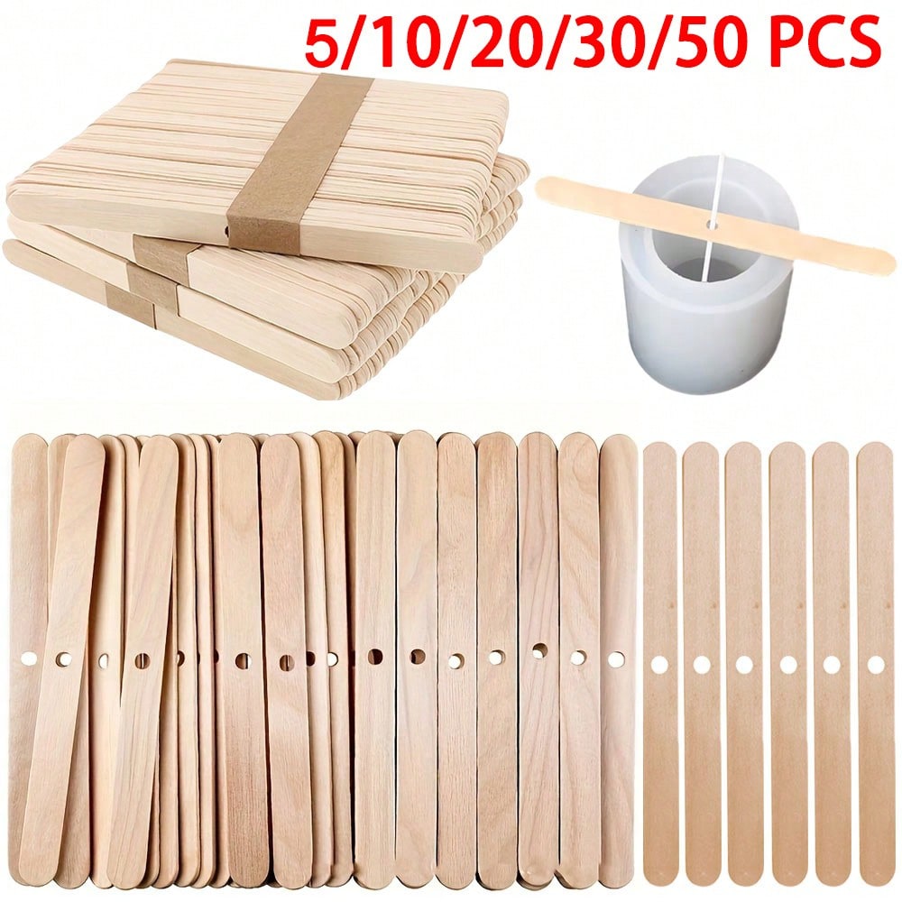 Candle Making Kit Wholesale - 5/10/20/30/50pcs Wooden Candle Wick Holder 1