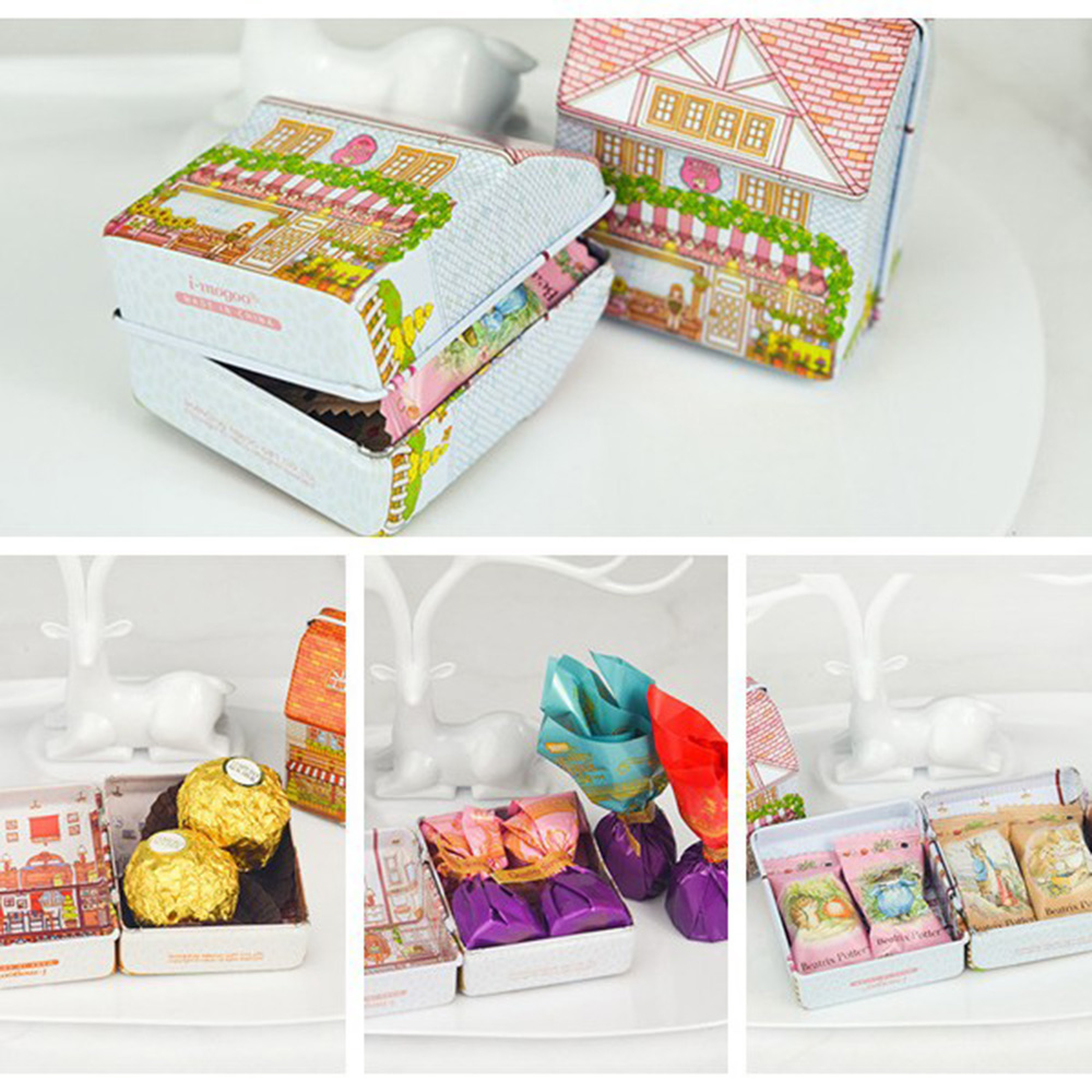6Pcs Mini House Shaped Tin Box - Tin Container Lid recension och pris