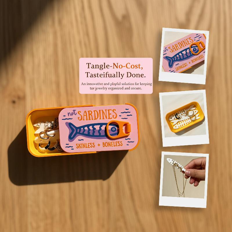 Sardine Tin Jewelry Box 3D Pri - Tin Container Lid recension och pris