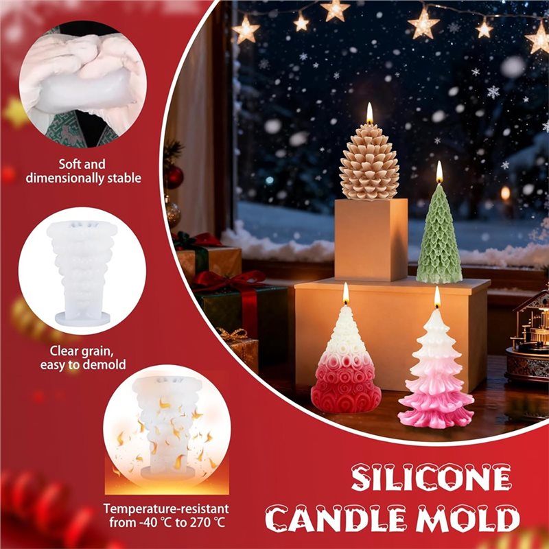ABZV-Christmas Silicone Molds  - Xmas Candle Making recension och pris