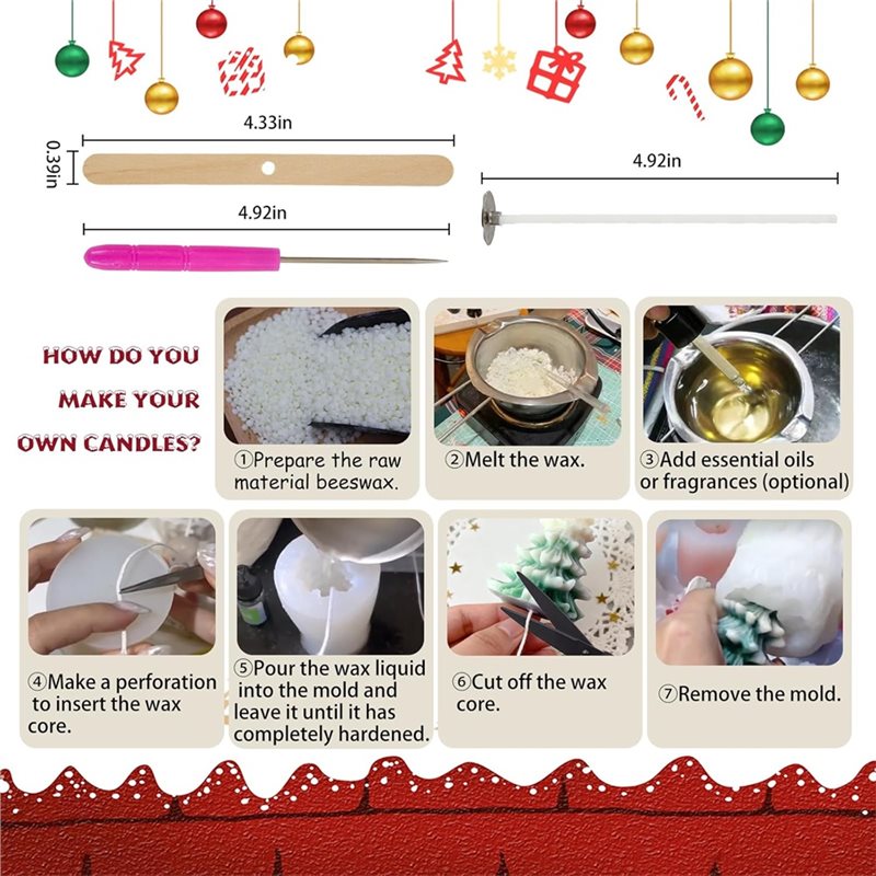 ABZV-Christmas Silicone Molds  - Xmas Candle Making recension och pris