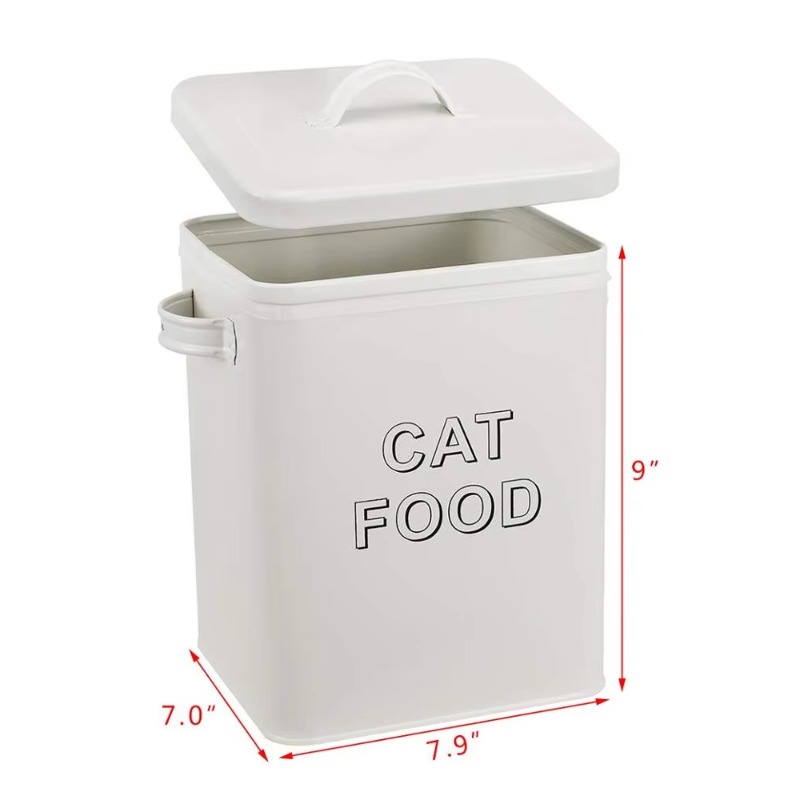 Pet Dog Treat and Food Storage - Tin Container Lid recension och pris