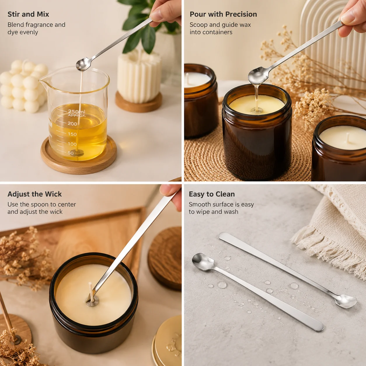 1/2PCS Stainless Steel Candle  - Candle Making Kit Wholesale recension och pris