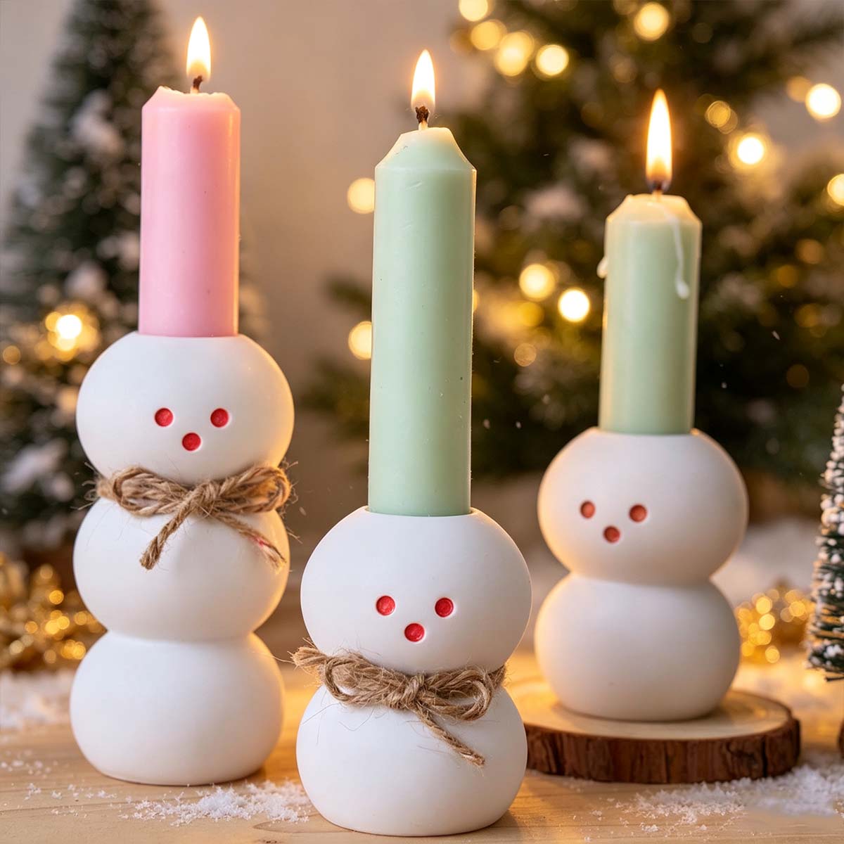 3D Cute Snowman Candle Holder  - Xmas Candle Making recension och pris