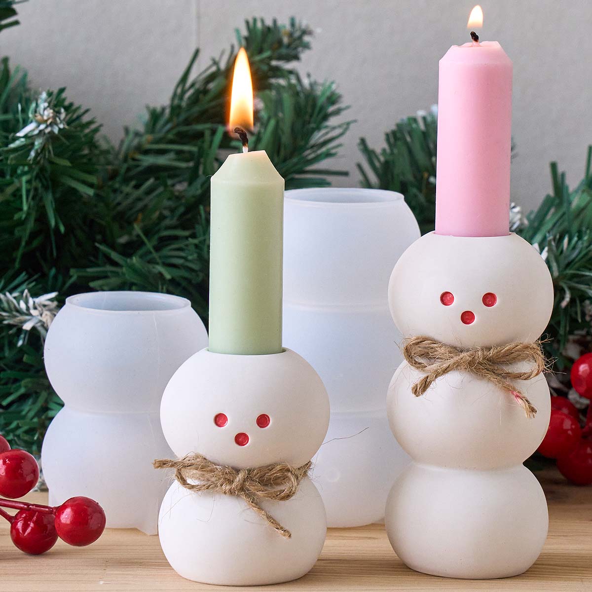 3D Cute Snowman Candle Holder  - Xmas Candle Making recension och pris