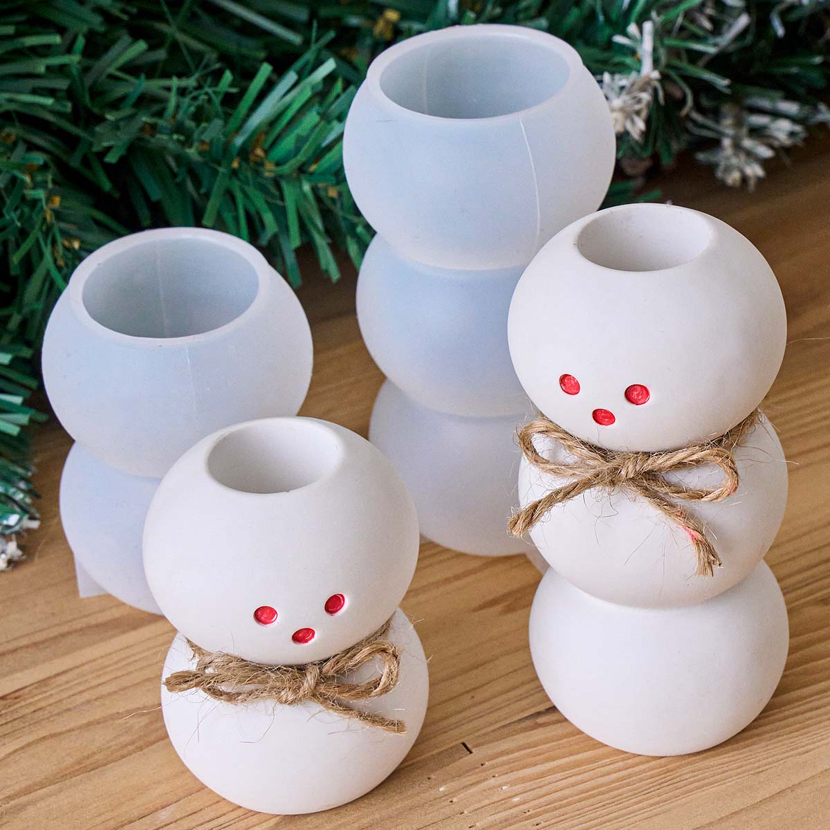 3D Cute Snowman Candle Holder  - Xmas Candle Making recension och pris