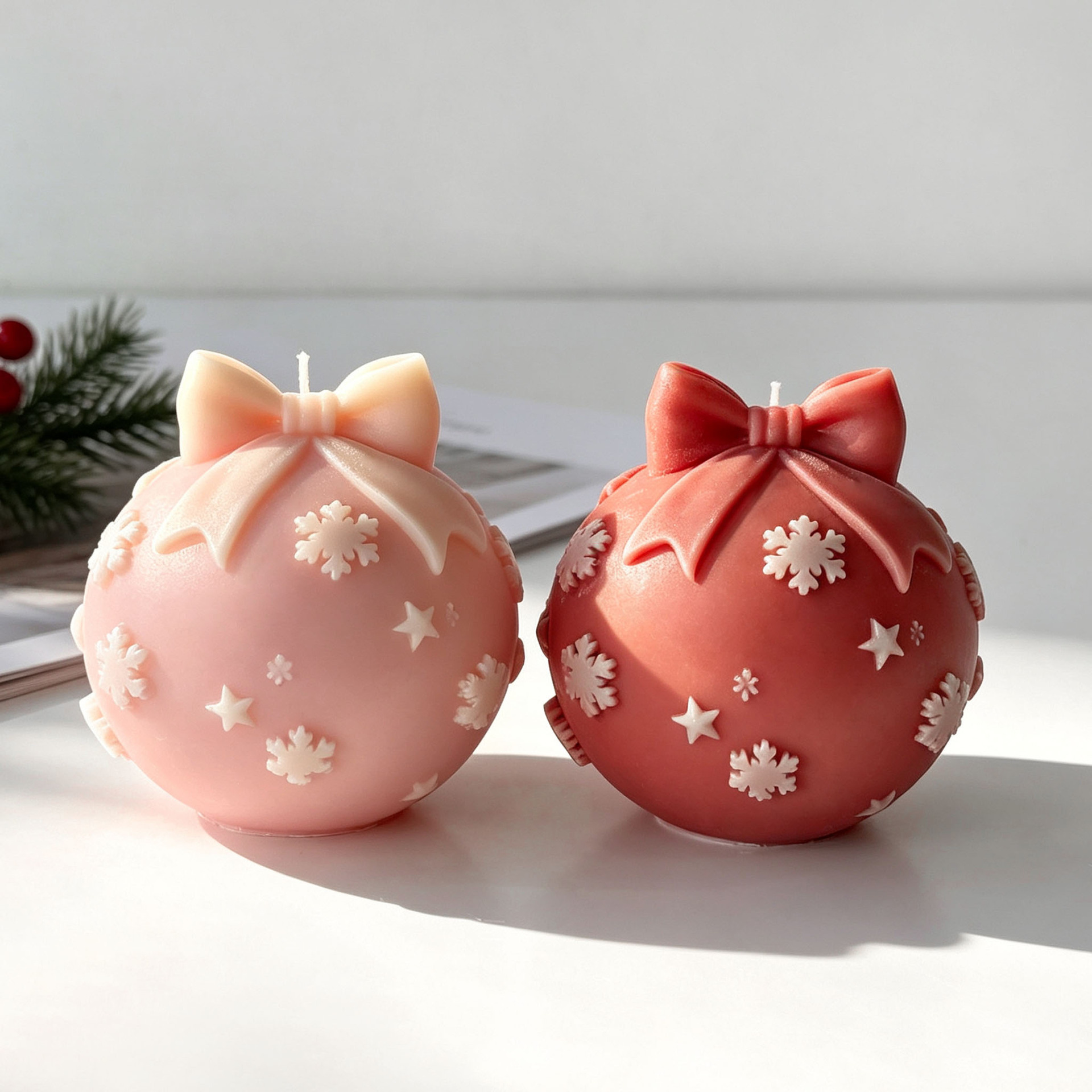 DIY Bow Tie Christmas Ball Sil - Xmas Candle Making recension och pris
