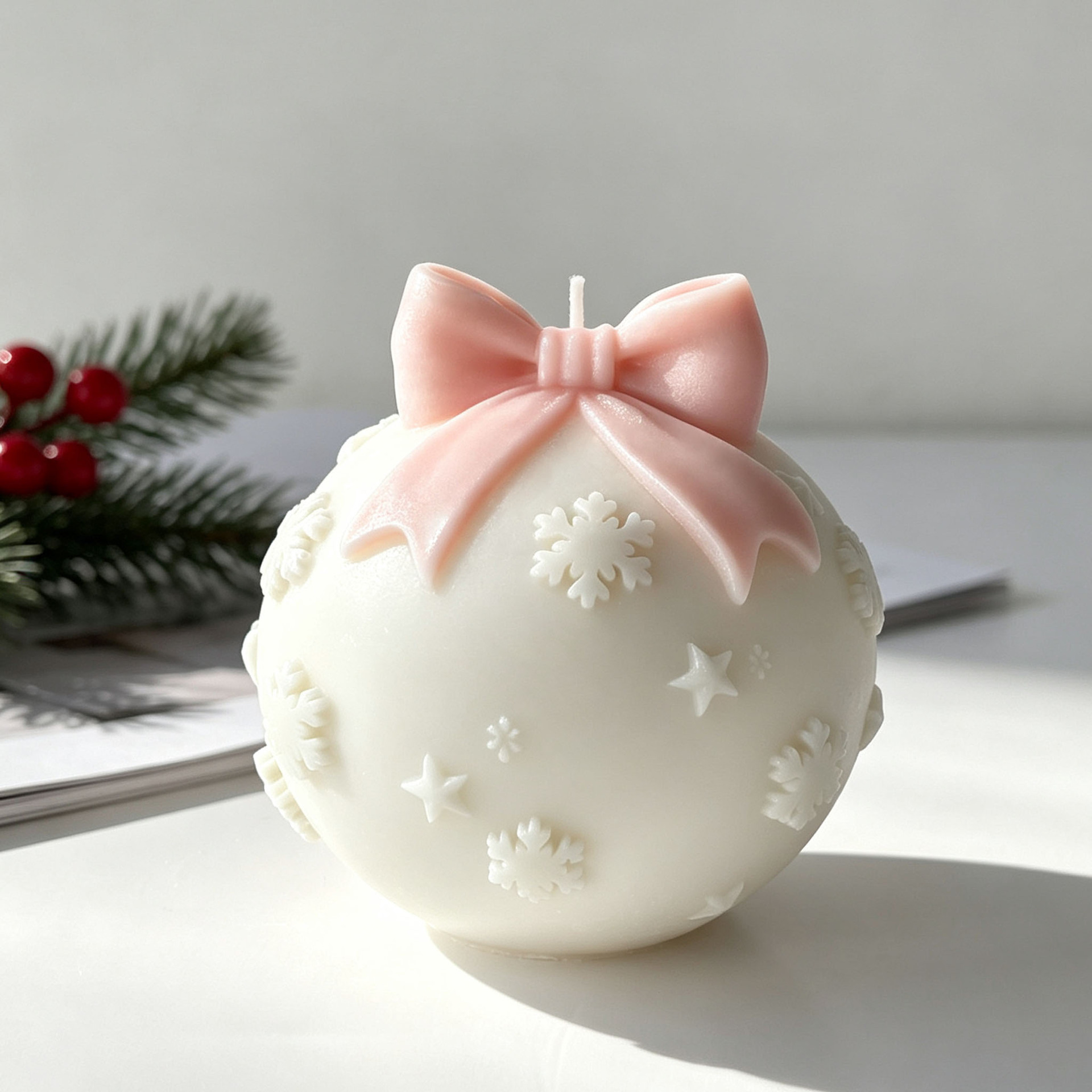DIY Bow Tie Christmas Ball Sil - Xmas Candle Making recension och pris
