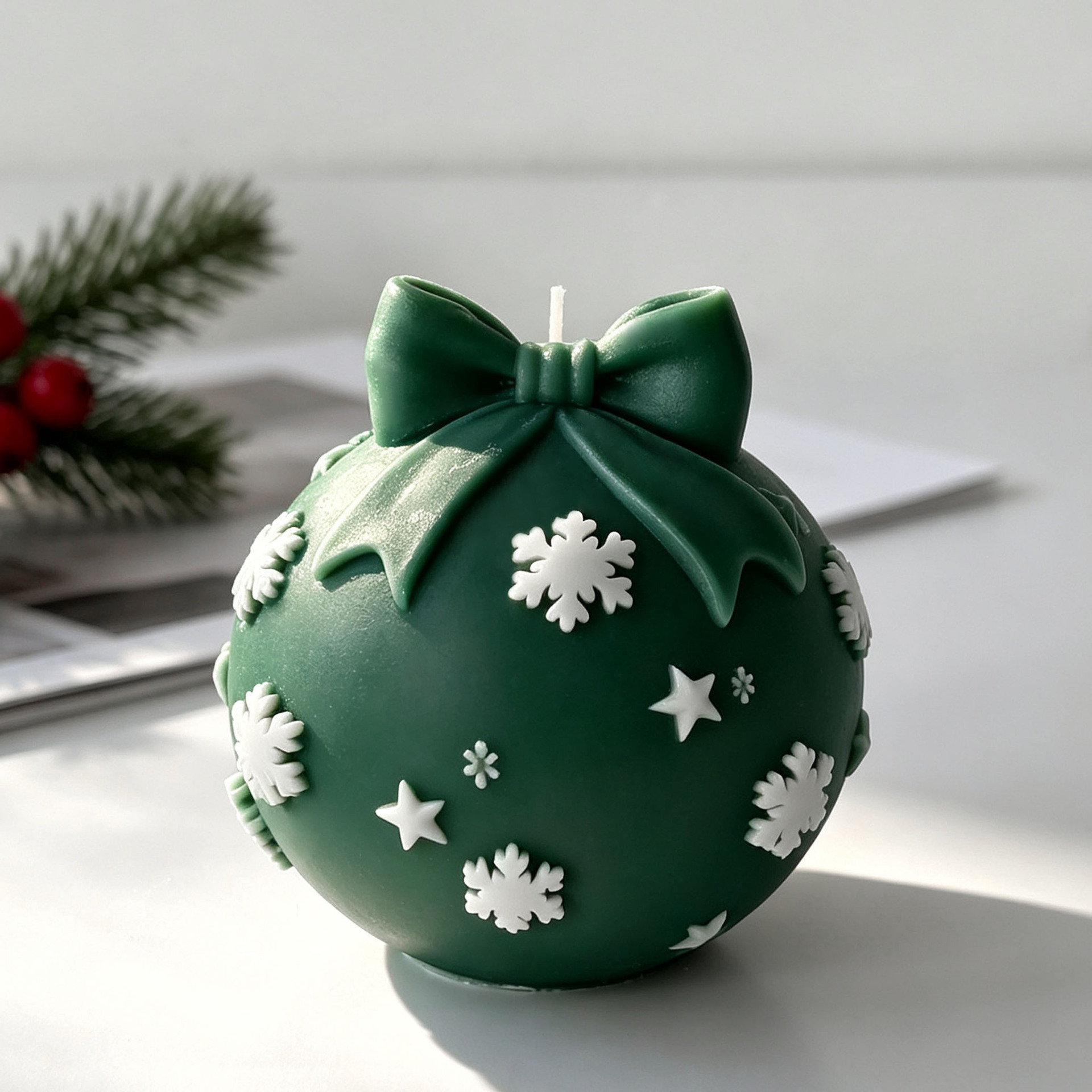 DIY Bow Tie Christmas Ball Sil - Xmas Candle Making recension och pris