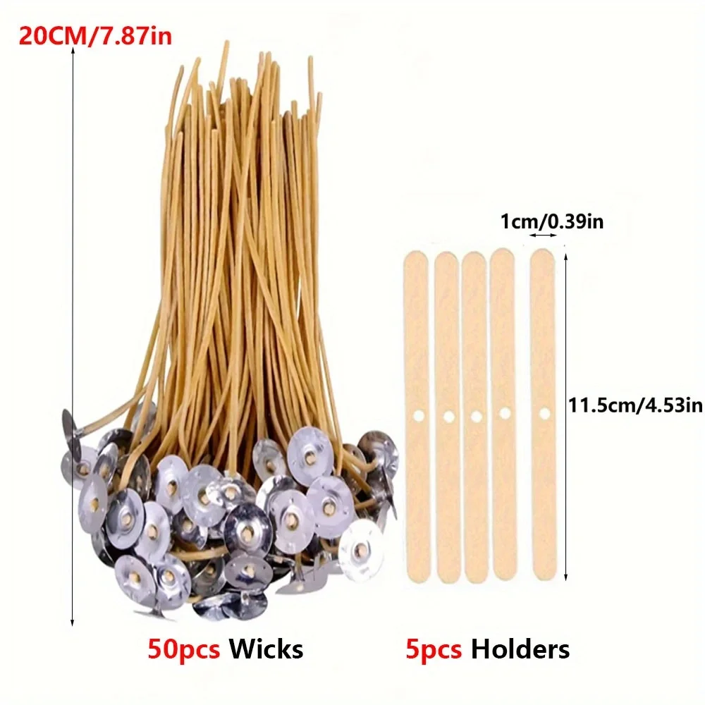 Candle Wicks 50 PCS 8 Inch Hem - Candle Making Kit Beeswax recension och pris