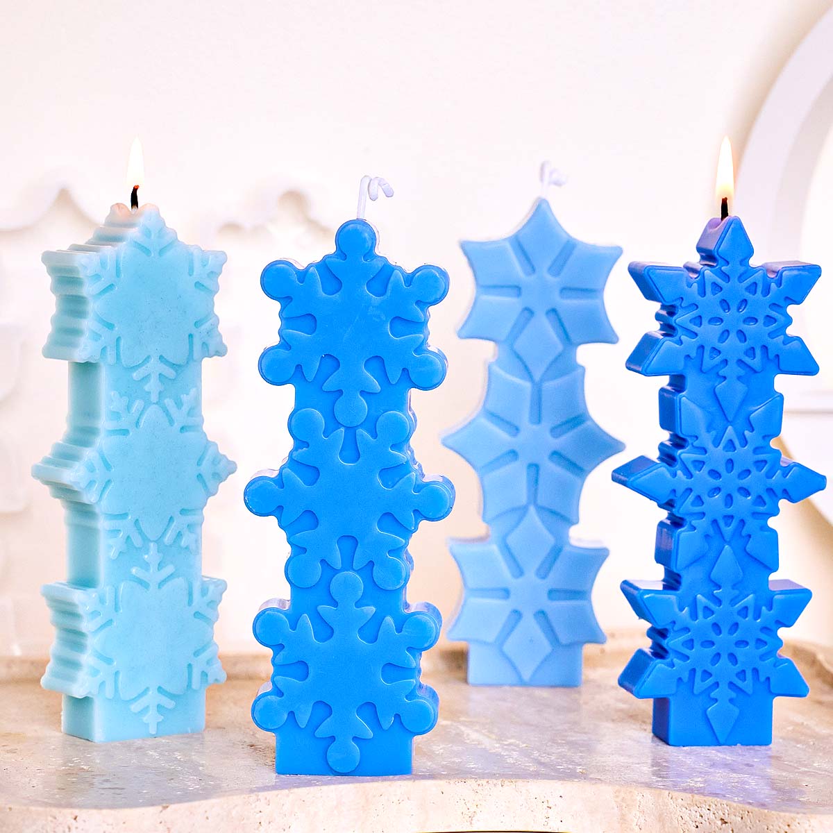 Christmas Snowflake Candle Mol - Xmas Candle Making recension och pris