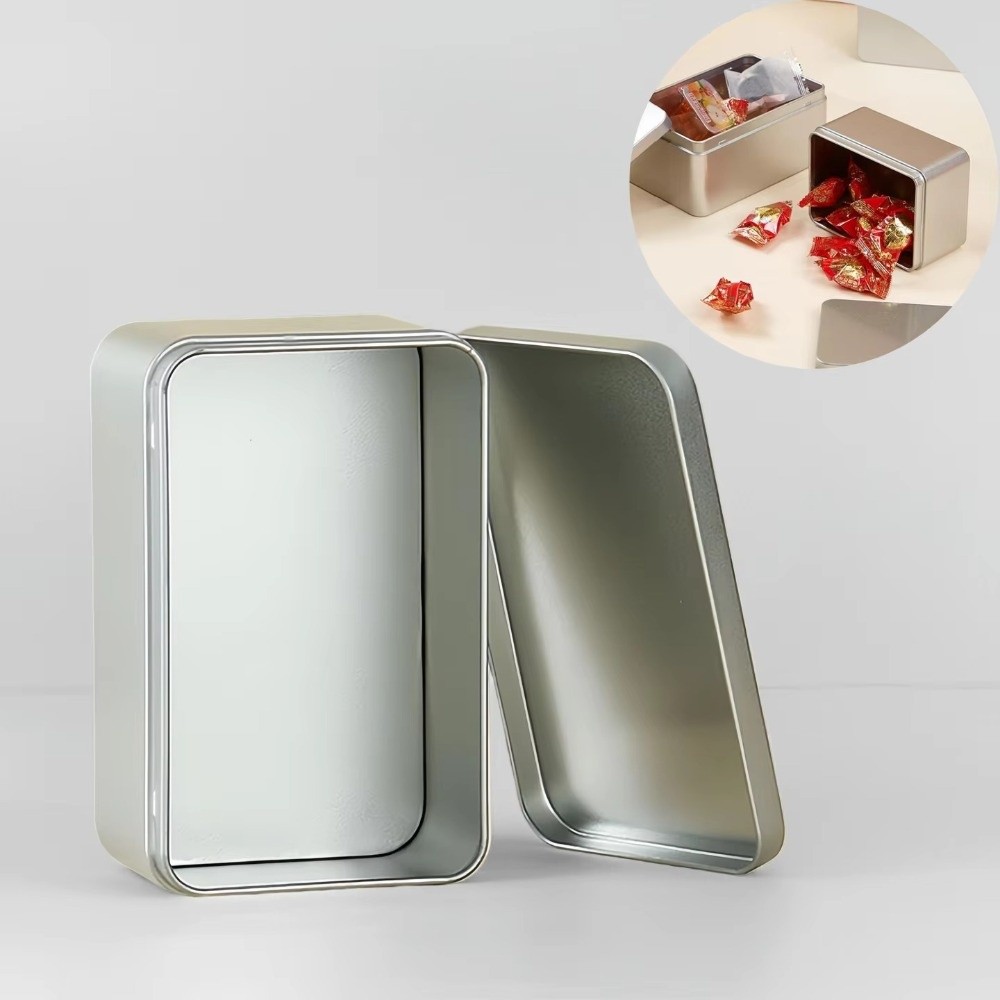 New Solid Color Tin Box Tinpla - Tin Container Lid recension och pris