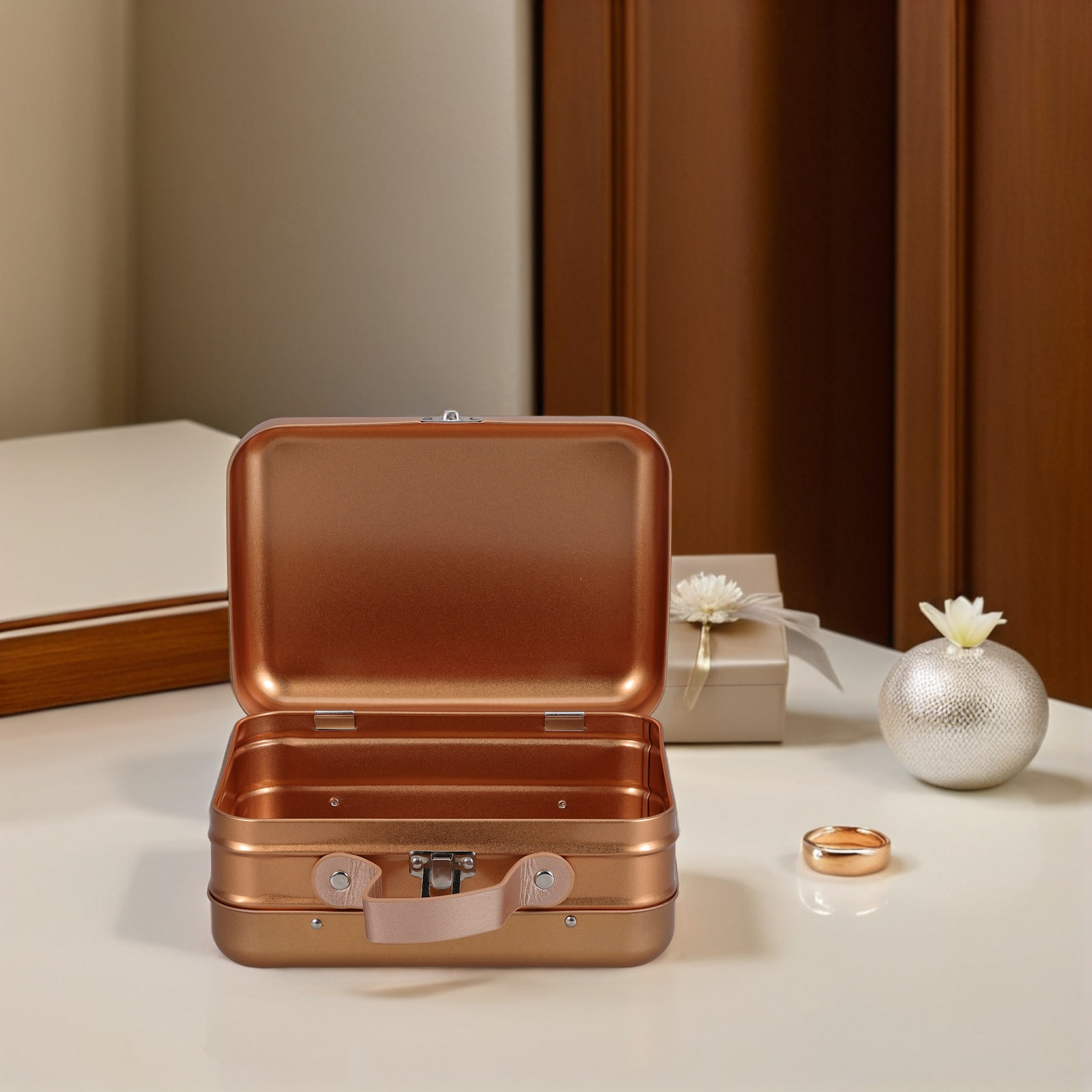 Decorative Metal Tin Storage B - Tin Container Lid recension och pris