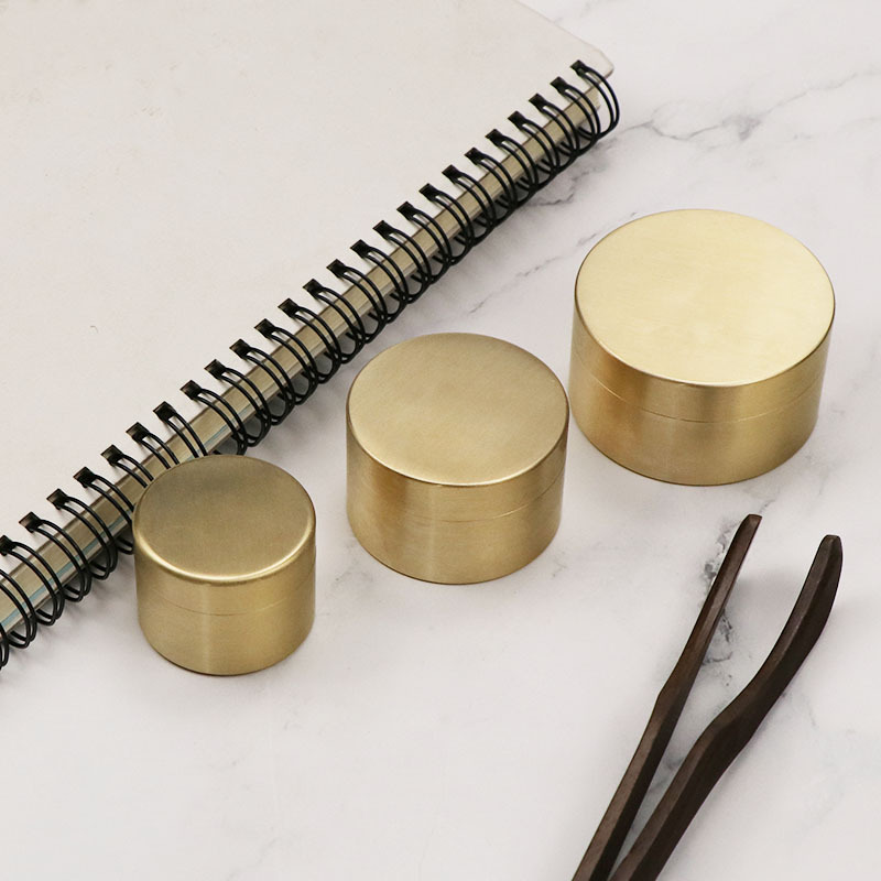 Brass Medicine Box Pill Jewelr - Tin Container Lid recension och pris