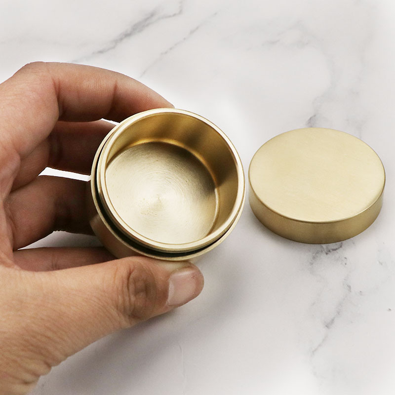 Brass Medicine Box Pill Jewelr - Tin Container Lid recension och pris