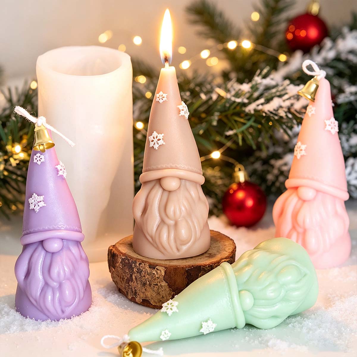 Christmas Ornament Silicone Ca - Xmas Candle Making recension och pris
