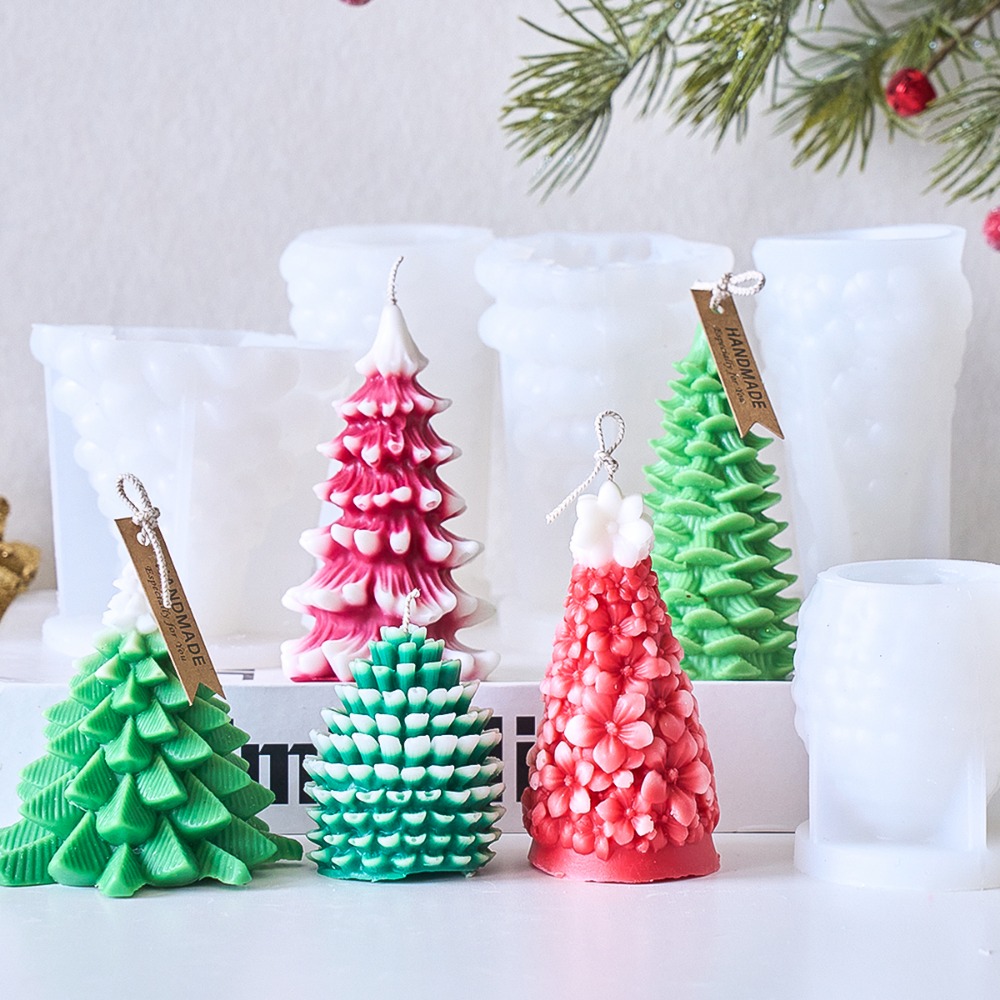DIY Christmas Tree Silicone Ca - Xmas Candle Making recension och pris