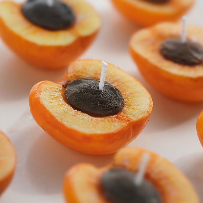 3D Apricot Fruit Candle Silico - Candle Making Supplies recension och pris