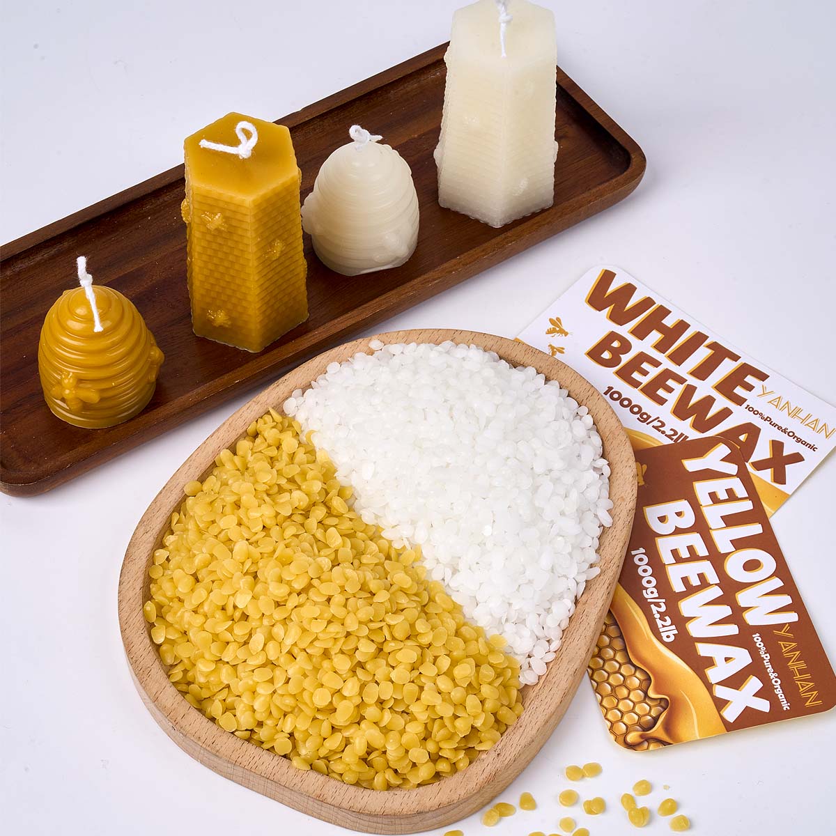 1000g Pure Natural Granular Wh - Candle Making Kit Beeswax recension och pris
