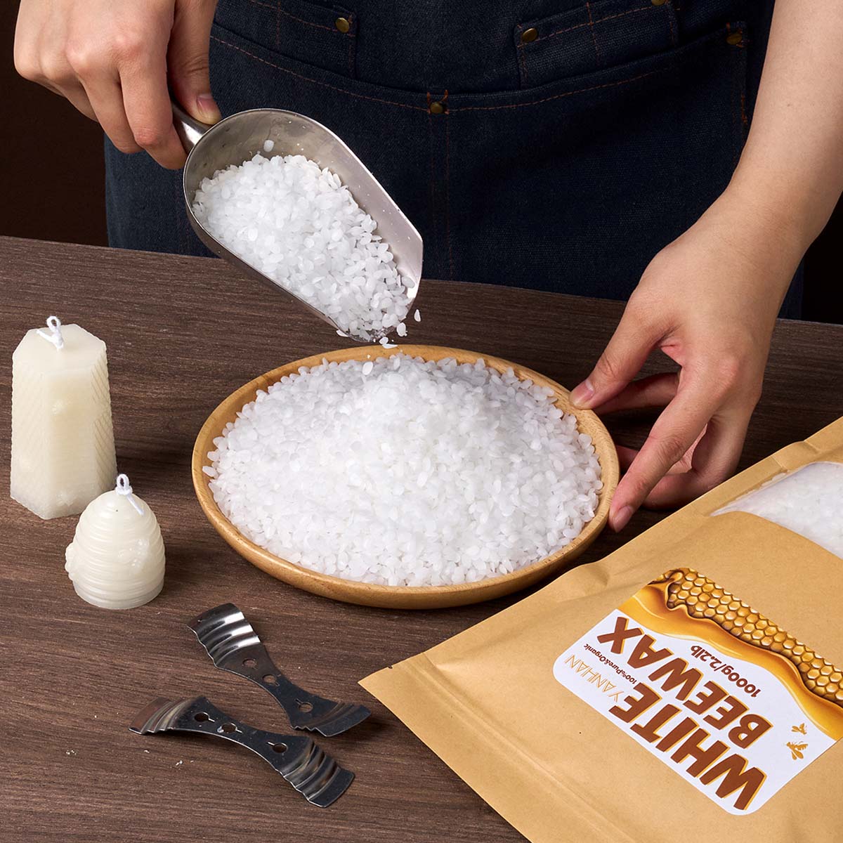 1000g Pure Natural Granular Wh - Candle Making Kit Beeswax recension och pris