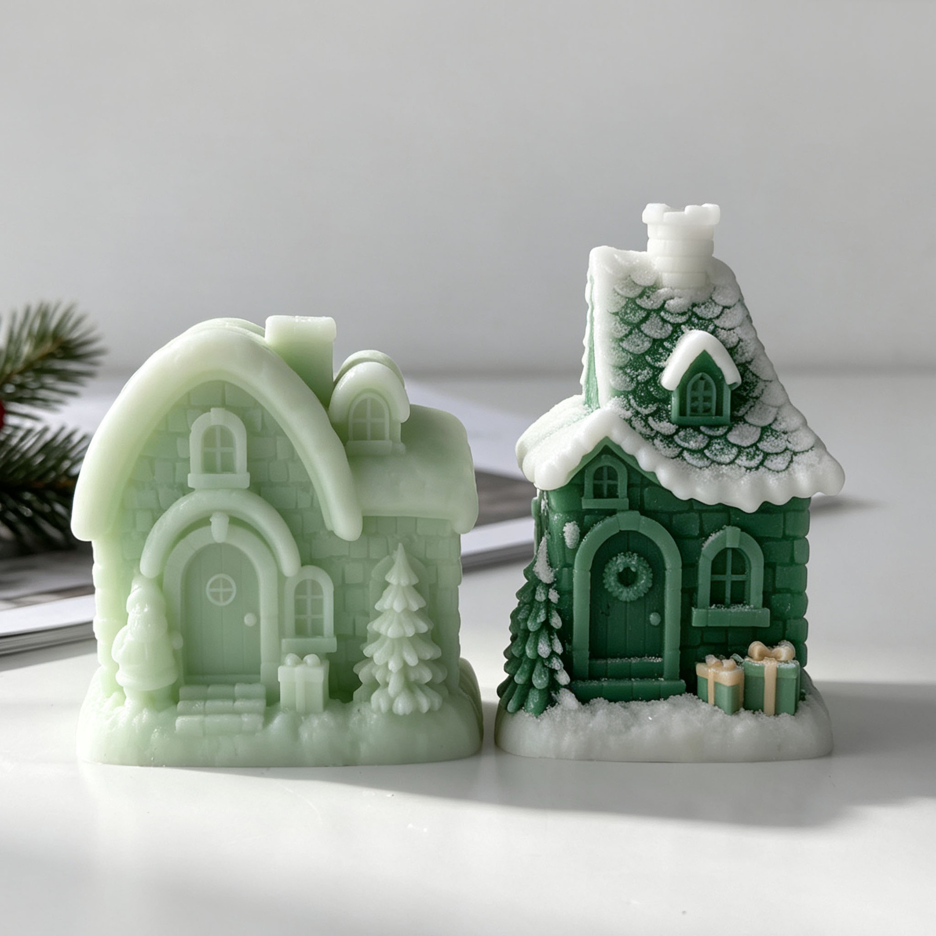 Christmas Snow House Silicone  - Xmas Candle Making recension och pris