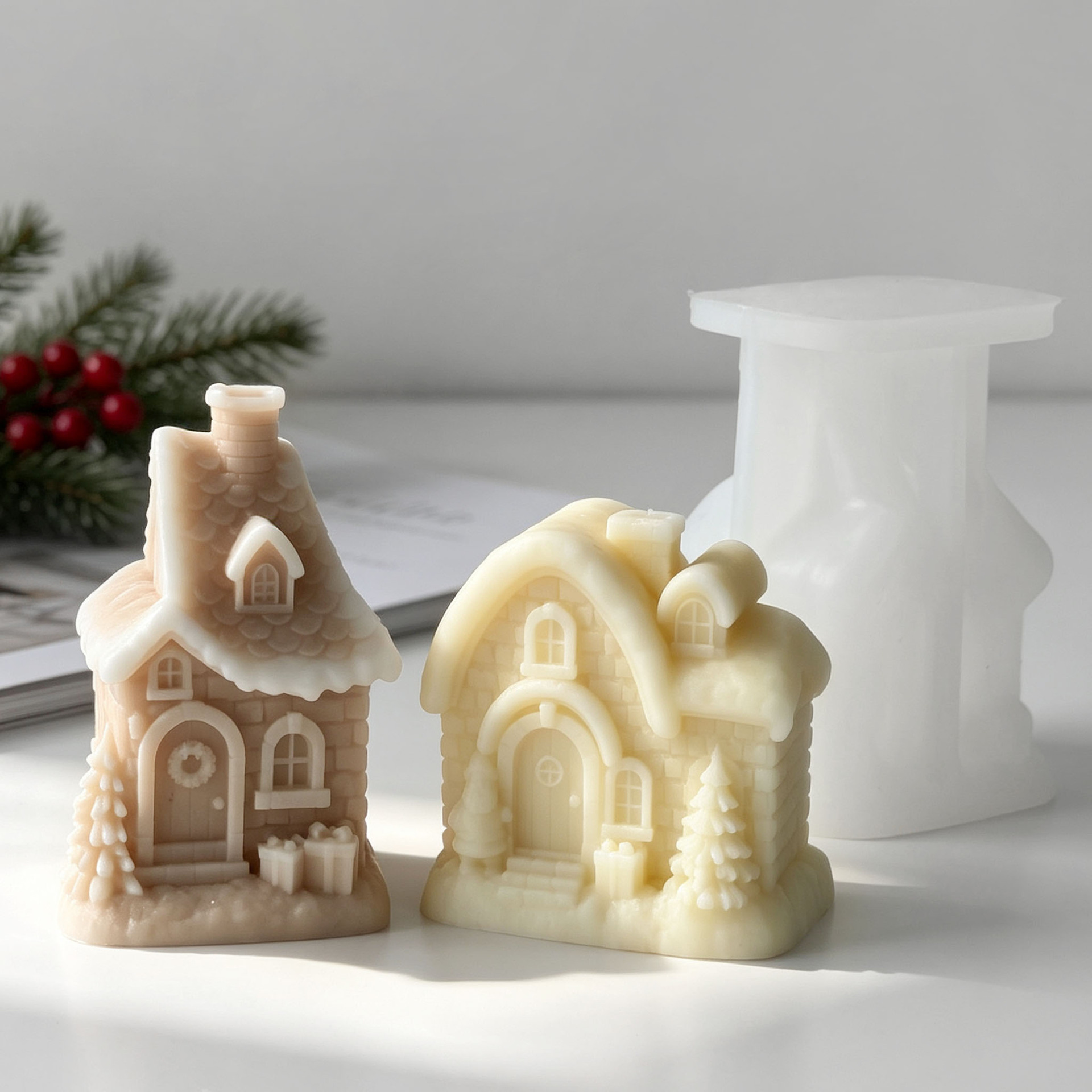 Christmas Snow House Silicone  - Xmas Candle Making recension och pris