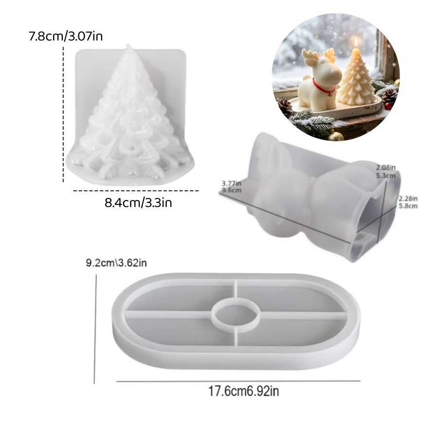Clay Silicone Mold 3pcs Set: C - Candle Making Kit Wholesale recension och pris