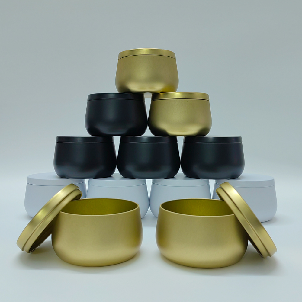 12pcs 8oz White Black Gold Met - Tin Container Lid recension och pris