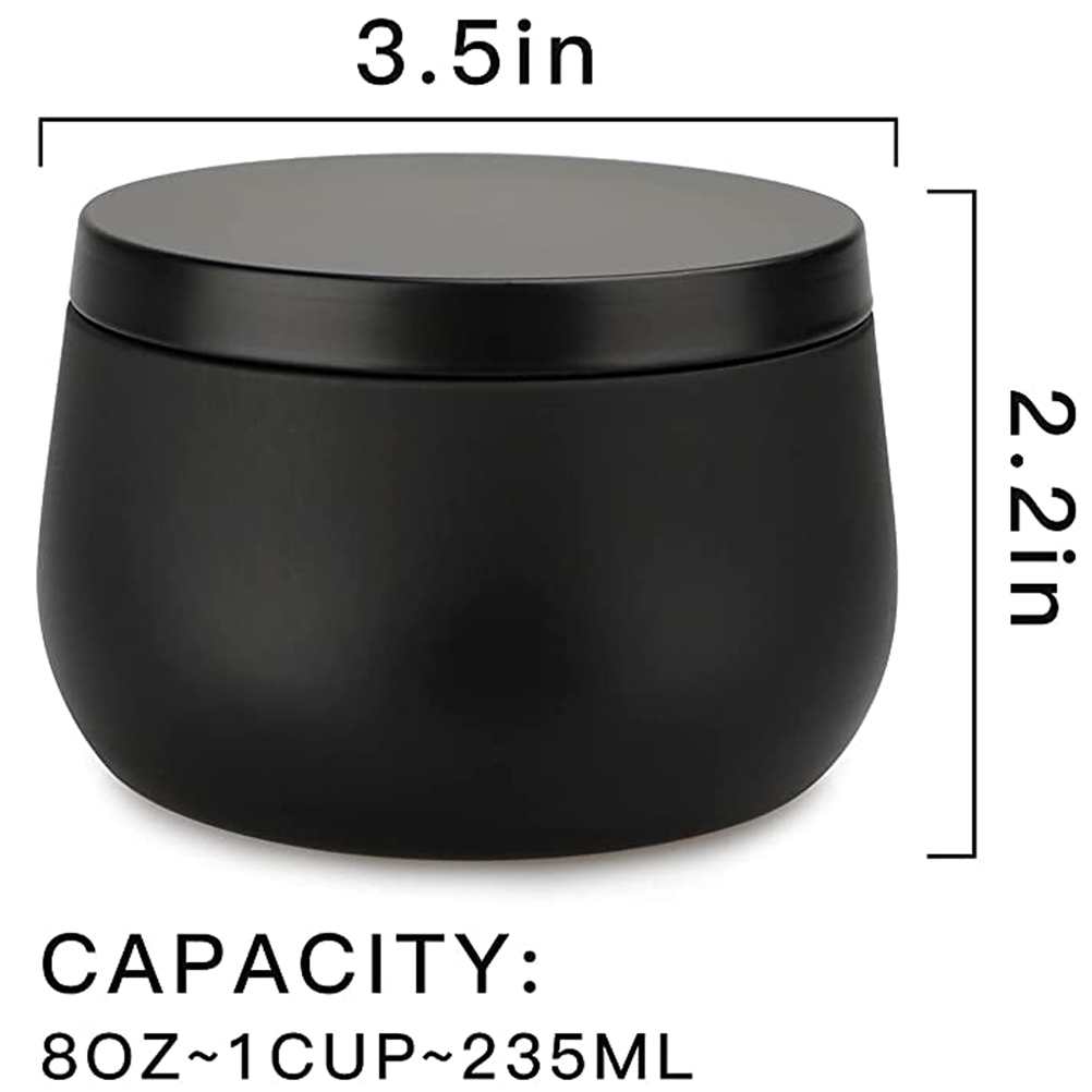 12pcs 8oz White Black Gold Met - Tin Container Lid recension och pris