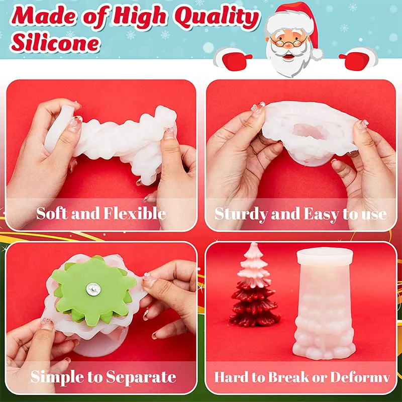 3D Tree Shaped Candle Silicone - Xmas Candle Making recension och pris