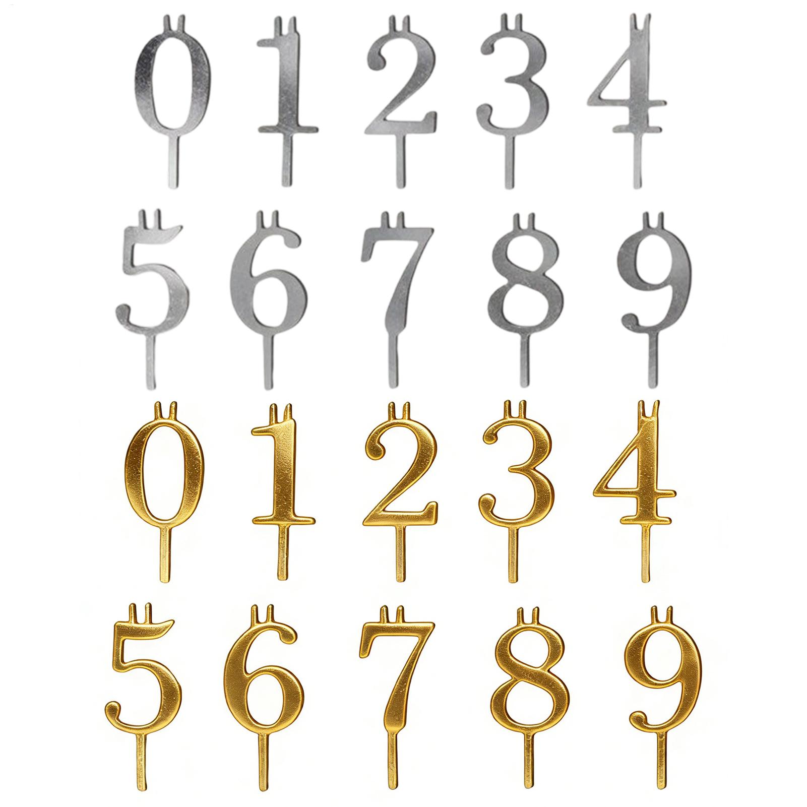 10pcs 0-9 Number Cake Toppers  - Candle Making Supplies recension och pris